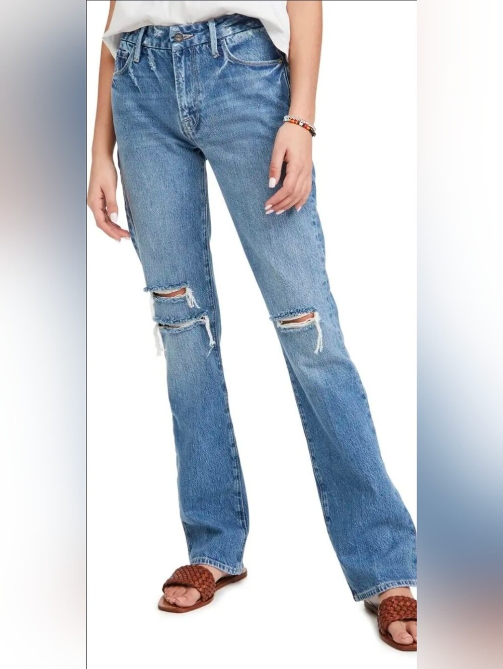 FRAME Le Mini Boot Cut Ripped Jeans - Size 26 (New with Tags)